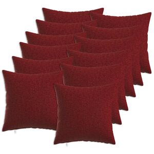 vidaXL Husă pentru pernă 12 buc. HEERLEN Roșu Vin 40 x 40 cm Țesătură