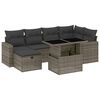vidaXL Set canapele de grădină, 7 piese, cu perne, gri, poliratan