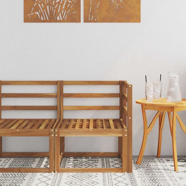 vidaXL Sofa Colțar pentru Exterior Lemn Solid de Acacia natural