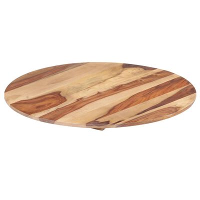 vidaXL Blat de masă, 70 cm, lemn masiv sheesham, rotund, 15-16 mm
