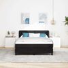 vidaXL Pat cu arcuri cu saltea cu headboard Negru 160 x 200 cm Catifea