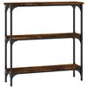 vidaXL Măsuță consolă, stejar fumuriu, 75x22,5x75 cm, lemn prelucrat