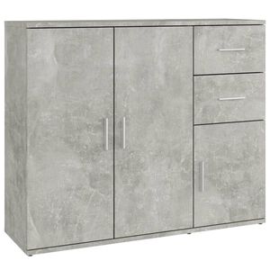 vidaXL Servantă, gri beton, 91x29,5x75 cm, lemn prelucrat