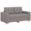 vidaXL Canapea extensibilă cu două locuri, gri taupe, 160x77x82 cm, material textil