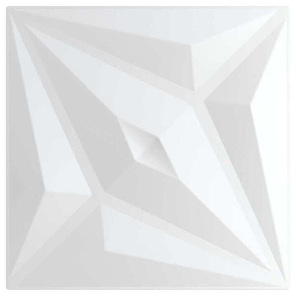 vidaXL Panouri de perete Stea 12 pcs Stea Albă 50 x 50 cm Spumă XPS