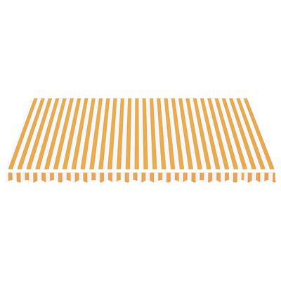vidaXL Pânză de rezervă copertină, galben și alb, 4,5x3,5 m