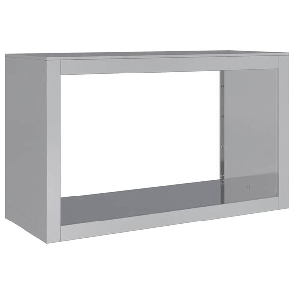 vidaXL Suport pentru lemne de foc, 100x40x60 cm, oțel inoxidabil