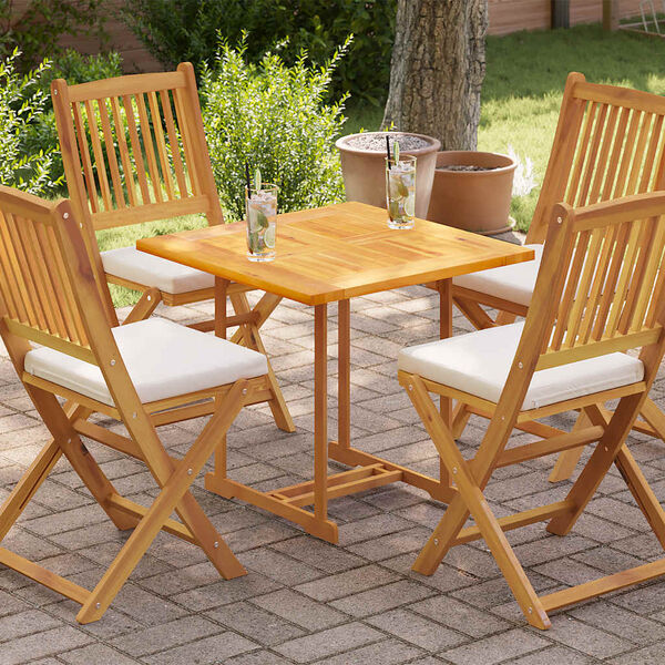 vidaXL Blat de masă, 70 x 70 x 2,5 cm, lemn masiv de tec