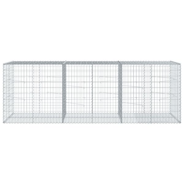 vidaXL Coș gabion cu capac, 300x100x100 cm, fier galvanizat