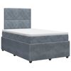 vidaXL Pat boxspring cu saltea Gri &icirc;nchis 120 x 190 cm Catifea