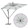 vidaXL Parasol banana cu brațe Nisipiu 249 x 249 x 250 cm