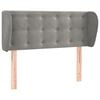 vidaXL Tăblie de pat cu aripioare gri deschis 93x23x78/88 cm catifea