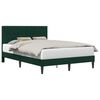 vidaXL Cadru de pat cu headboard Verde &icirc;nchis 160 x 200 cm Catifea