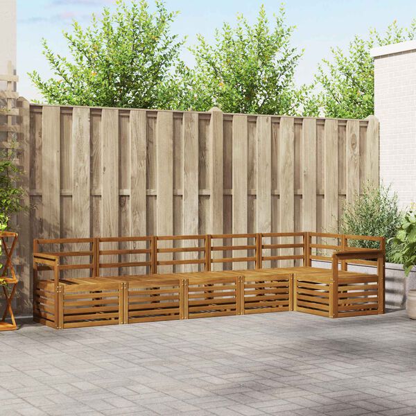 vidaXL Seturi de canapele 6 pcs natural Lemn Solid de Acacia