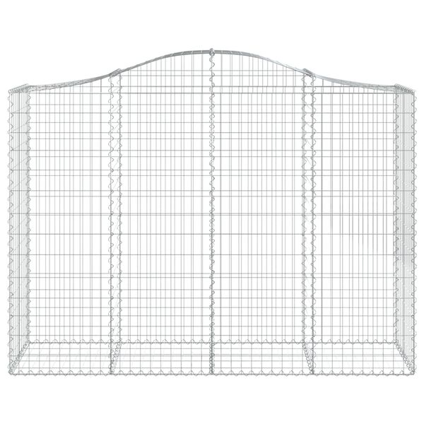 vidaXL Coș gabion arcuit, 200x50x140/160 cm, fier galvanizat