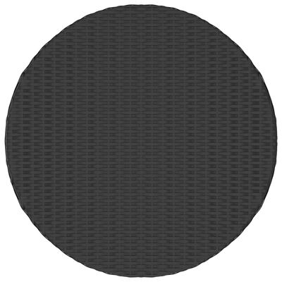 vidaXL Măsuță de ceai, negru, 68x68x30 cm, poliratan