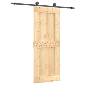 vidaXL Ușă glisantă 80 x 210 cm Lemn de Pin Solid (Nefinisat)