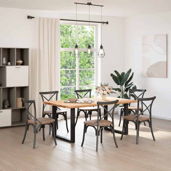 vidaXL Picioare de masă în formă de U, 2 buc., negru, 90x(72-73) cm, oțel