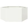vidaXL Jardinieră de grădină alb 104x90x45 cm oțel hexagonal