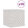 vidaXL Cutii depozitare pliabile 10buc. crem 32x32x32cm textil nețesut
