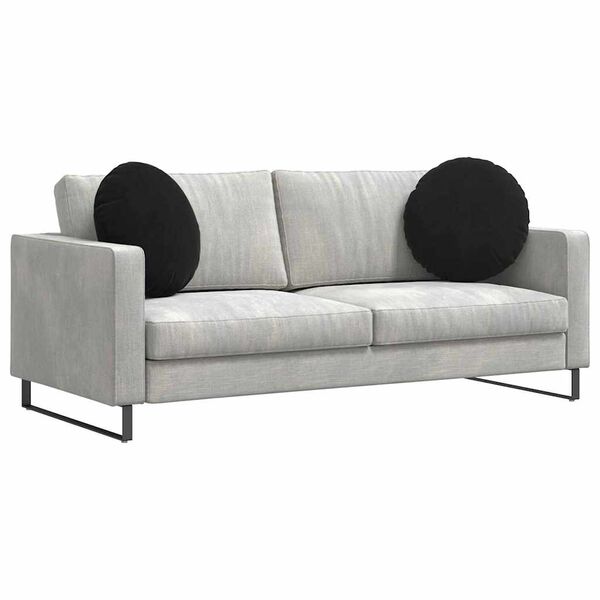 vidaXL Perne de Șezut 2 pcs Negru &Oslash; 40 x 13 cm Catifea