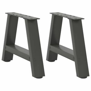vidaXL Picioare pentru măsuță de cafea &icirc;n formă de A, 2 buc., antracit, 30x(30-31) cm, oțel