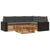vidaXL Set de canapele de exterior 5 buc. Natural și Antracit