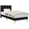 vidaXL Cadru de pat cu headboard Negru 90 x 190 cm Țesătură