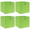 vidaXL Cutii de depozitare, 4 buc., verde, 32x32x32 cm, textil