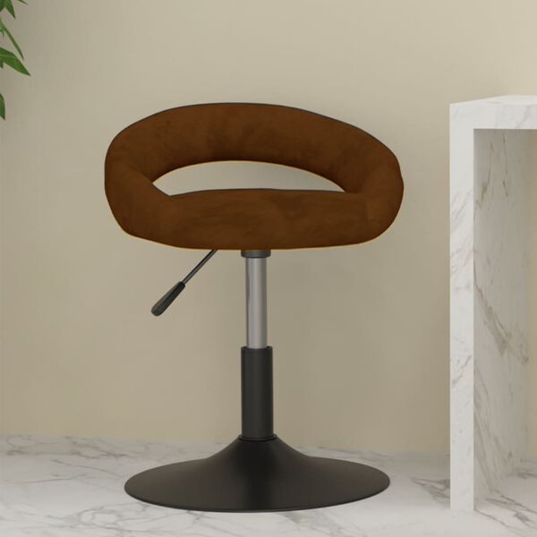 vidaXL Scaun de bar, maro, catifea