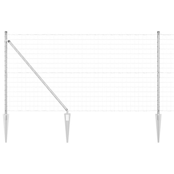 vidaXL Gard cu St&acirc;lp Argintiu 1,4 x 10 m Oțel