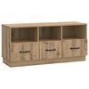 vidaXL Cabinet TV 102 x 34,5 x 47 cm Stejar Artizanal Lemn prelucrat