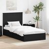 vidaXL Pat cu storage cu headboard Negru 100 x 200 cm Lemn compozit