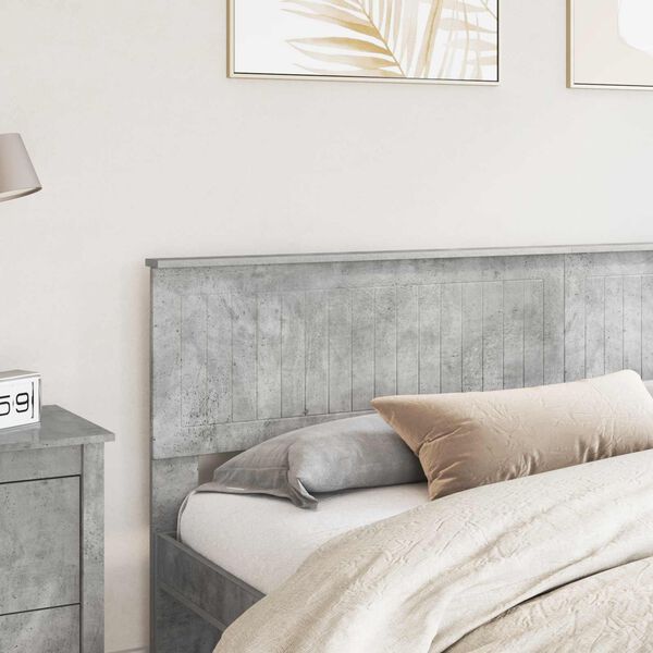 vidaXL Tăblie cap Gri din beton 200 cm Lemn compozit