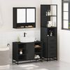 vidaXL Set de mobilier de baie din 3 piese Lemn negru prelucrat