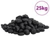 vidaXL Pietricele lustruite, 25 kg, negru, 2-5 cm