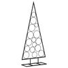 vidaXL Brad de Crăciun din metal pentru decor, negru, 125 cm