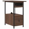 vidaXL Dulap de noapte Stejar &icirc;nchis 60 x 30 x 61 cm Lemn prelucrat