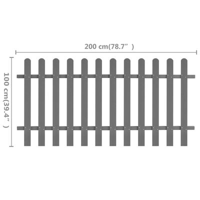 vidaXL Gard din șipci, 200 x 100 cm, WPC