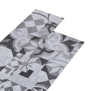 vidaXL Placă de Podea Auto-adezivă Model Gri 4,46 m&sup2; 32 buc. PVC