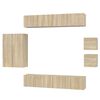 vidaXL Set dulap TV, 8 piese, stejar sonoma, lemn prelucrat