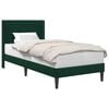 vidaXL Cadru de pat cu headboard Verde &icirc;nchis 90 x 190 cm Catifea