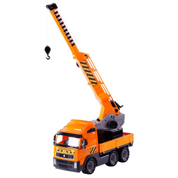 Polesie Wader Set camion 4 piese, cu macara, oranj/negru polipropilenă