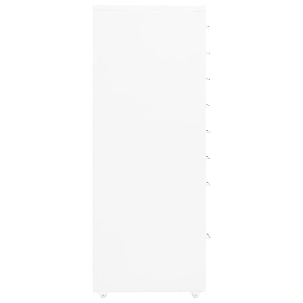 vidaXL Fișet mobil, alb, 28x41x109 cm, metal