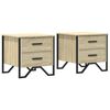 vidaXL Noptiere, 2 buc., stejar sonoma, 40x41x40 cm, lemn prelucrat