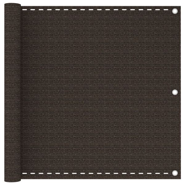 vidaXL Paravan de balcon, maro, 90x500 cm, HDPE