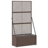 vidaXL Suport pentru plante cu gard Maro 70 x 30 x 135 cm Metal