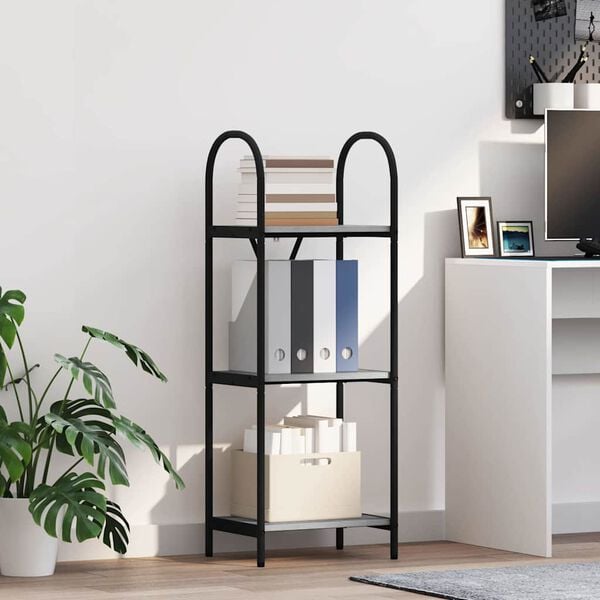 vidaXL Raft pentru cărți Gri Sonoma 40 x 30 x 109 cm Lemn compozit