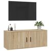 vidaXL Dulap TV montat pe perete, stejar sonoma, 100x34,5x40 cm