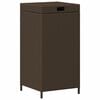 vidaXL Coș de gunoi pentru exterior Maro 40 x 40 x 80 cm poliratan